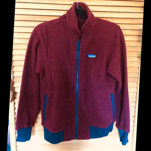 Patagonia Woolyester Fleece Jacket Oxide Red Small - Picture 2 of 6